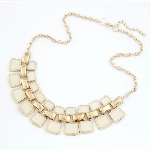 1Pcs Charm Crystal Statement Bib Pendant Chain Chunky Choker Necklace Fashion Jewelry